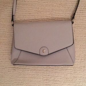 Light gray vegan leather bag - like new!